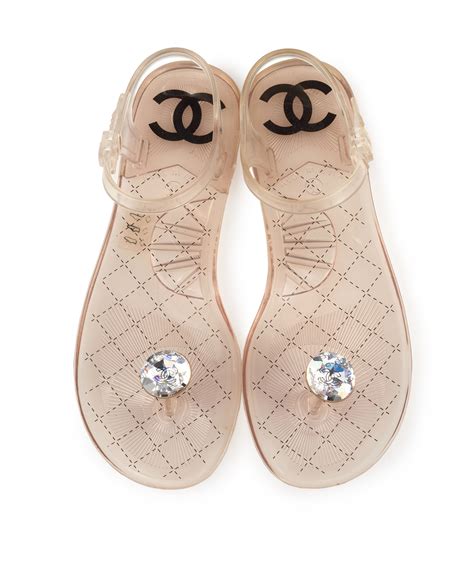 white chanel sandals|Chanel transparent sandals.